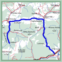 Cyklotrasy - P�rnica - Terchov� - Vr�tna