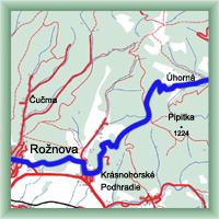 Cyklotrasy - Z Ro��avy do Jasova - Rudohorsk� magistr�la