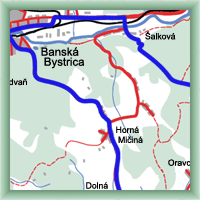 Cyklotrasy - Bansk�  Bystrica - �er�n - Bansk� Bystrica