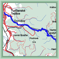 Cyklotrasy - Tur�ianske Teplice - Harmaneck� jasky�a - Korytnica - k�pele