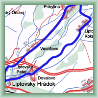 Cyklotrasy - Liptovský Hrádok - Pribylina - Liptovský Hrádok