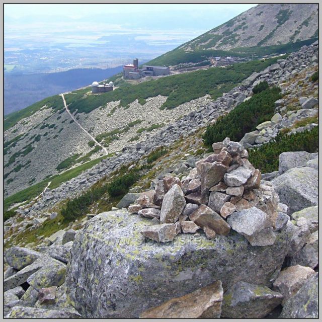 Pohled zpět na Skalnaté Pleso