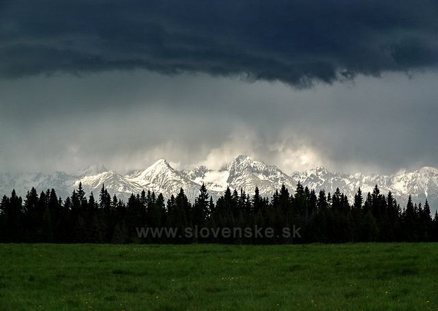 Pohled na Vysoké Tatry.