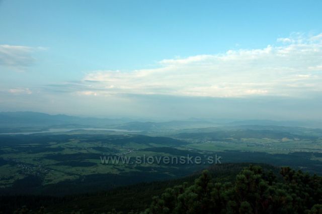 Panorama z Babi hory
směr vodní nádrž Orava