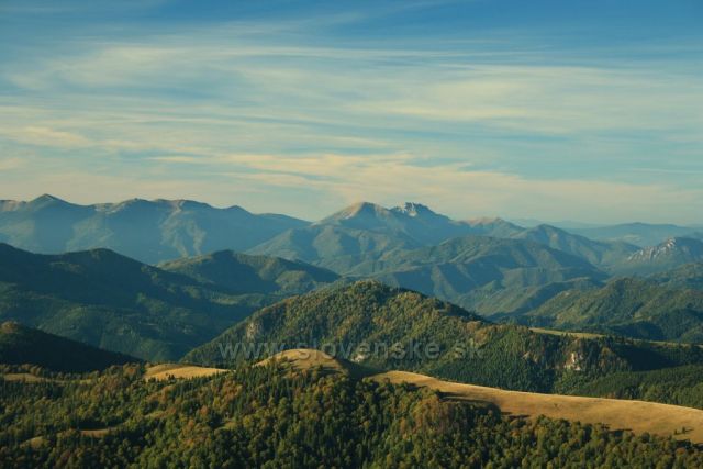 Panorama hřebene Malé Fatry z Rakytova