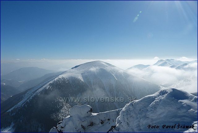 Hřeben Malé Fatry z Velkého Rozsutca
