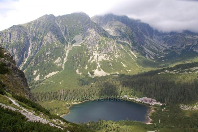 Výhled z Ostrvy na Popradské pleso