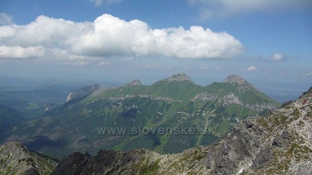 Pohled na Bielanské Tatry z Jahňacího štítu