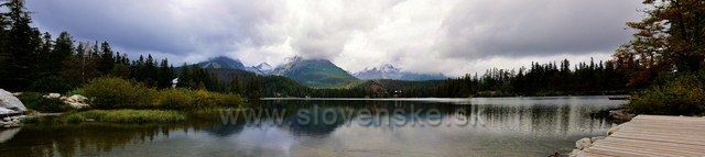 Panorama Štrbské pleso, v pozadi hotel Patria
