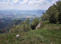 Turčianska kotlina z vrcholu Drienok.