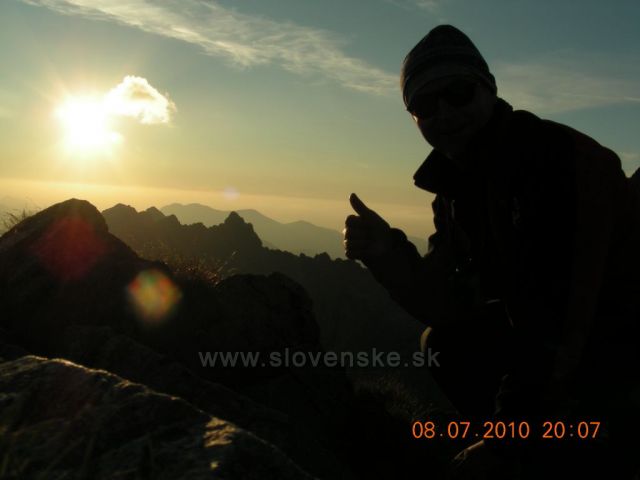 Východ slunce na Furkotském štítu 2403,5 m.nm